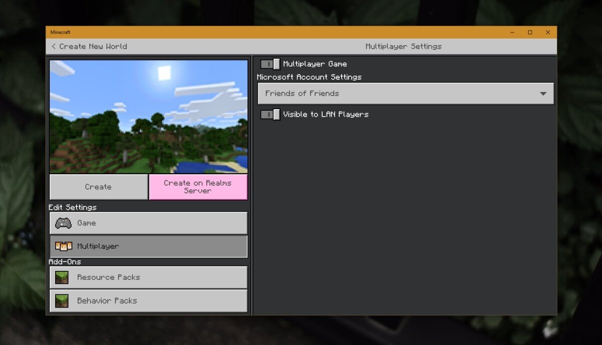 minecraft LAN game