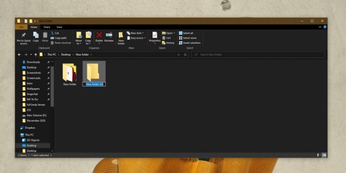 new folder windows 10