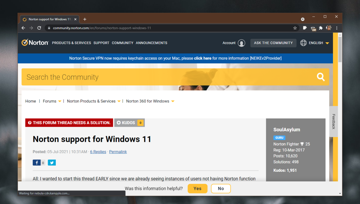norton product page and forums - Devo disabilitare il software antivirus prima di installare Windows 11