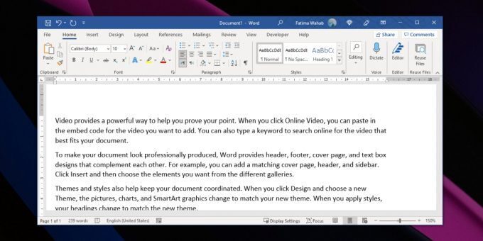 random text in Microsoft Word