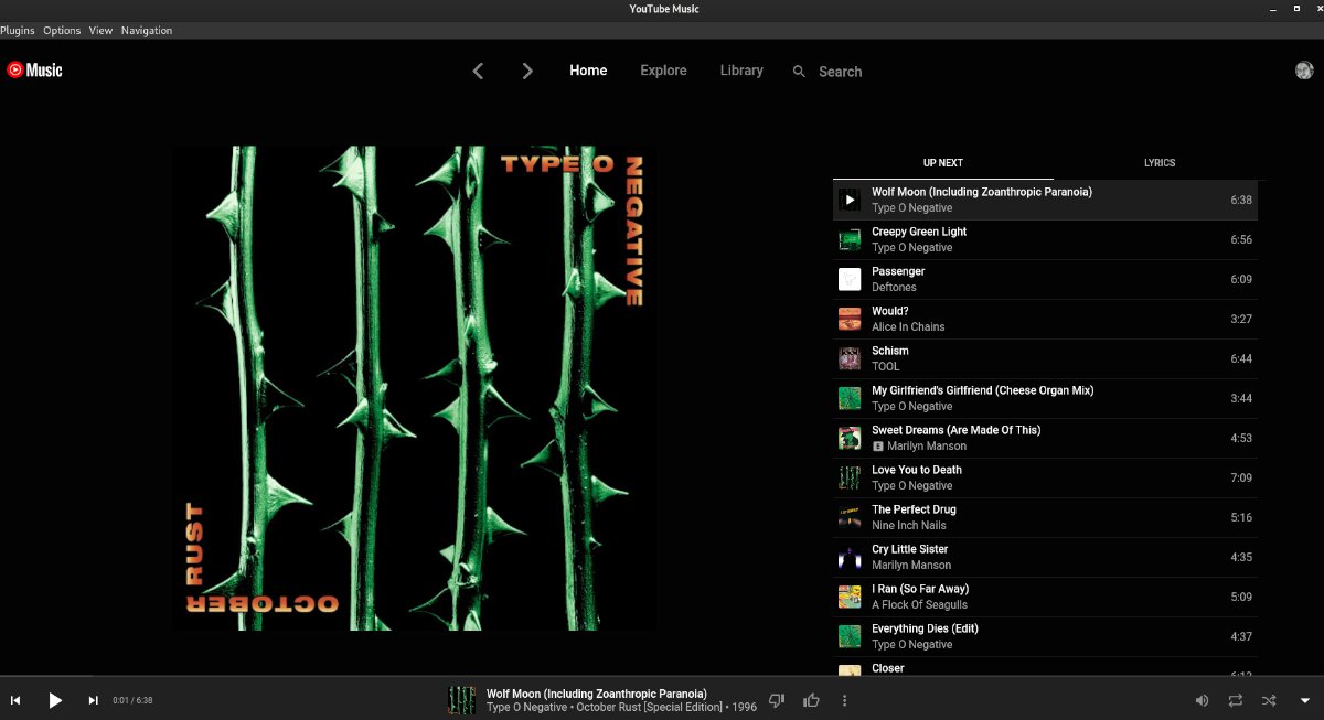 So verwenden Sie YouTube Music auf dem Linux-Desktop - youtube music playing