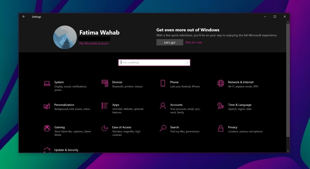 unable to open system settings in windows 10