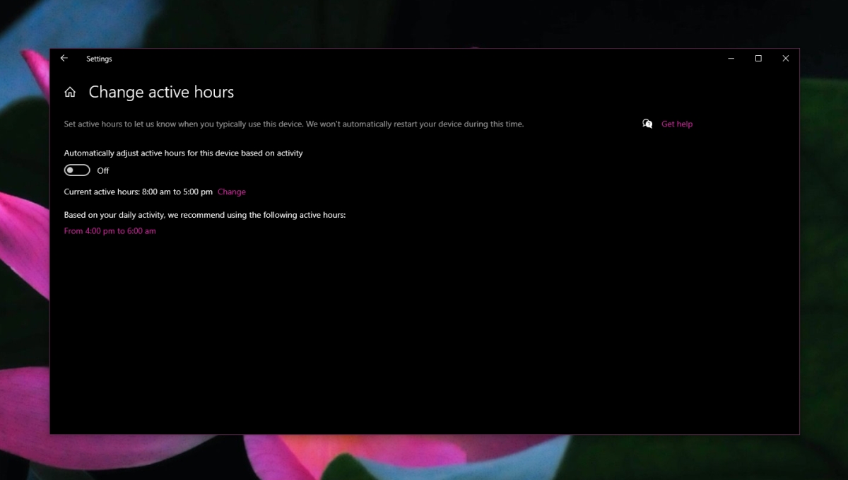 change active hours - Come disabilitare o bloccare l’aggiornamento automatico di Windows