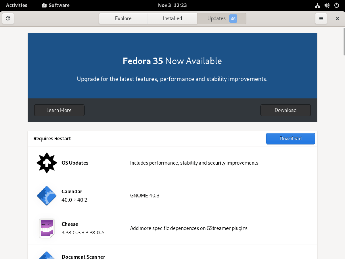 fed35 software - Come eseguire l’aggiornamento a Fedora 35