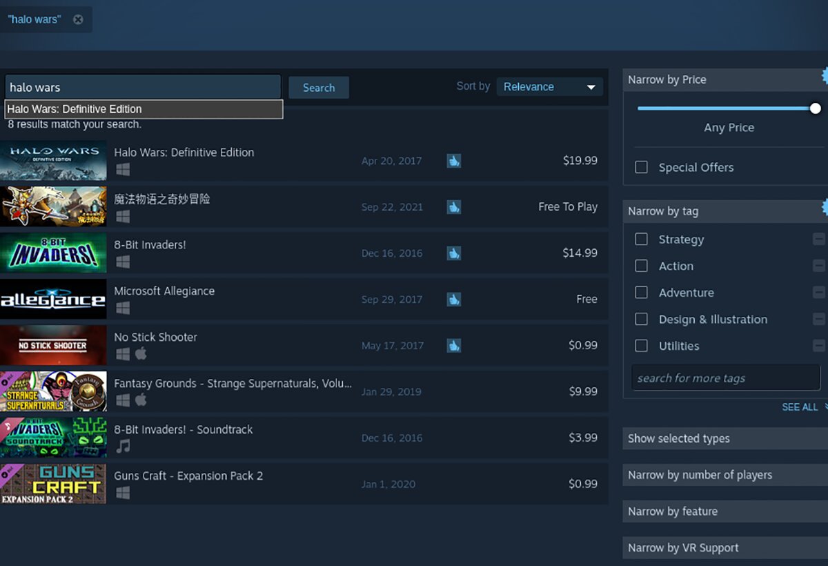 Wie man Halo Wars: Definitive Edition unter Linux spielt - halo wars search