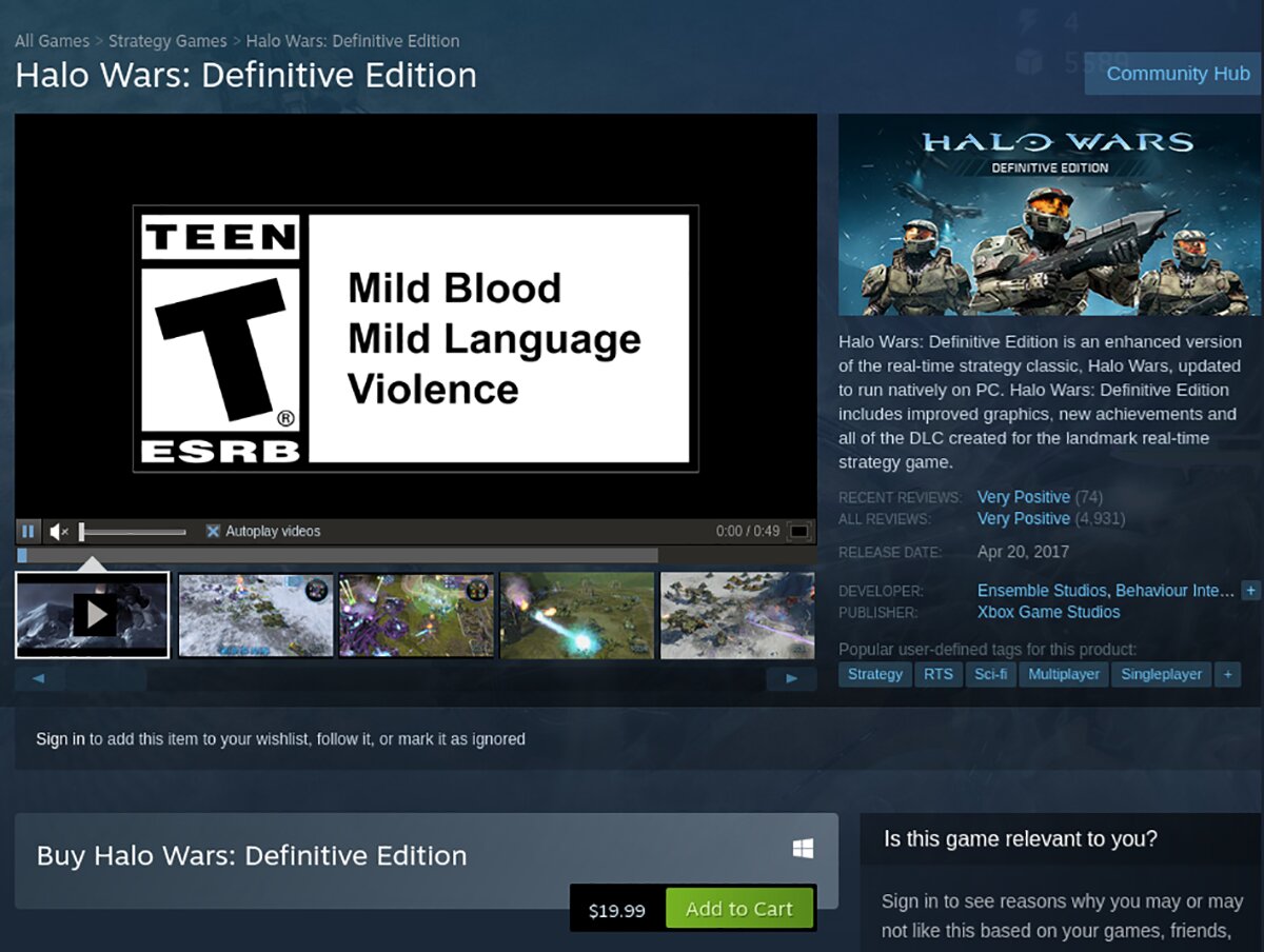 Wie man Halo Wars: Definitive Edition unter Linux spielt - halo wars store