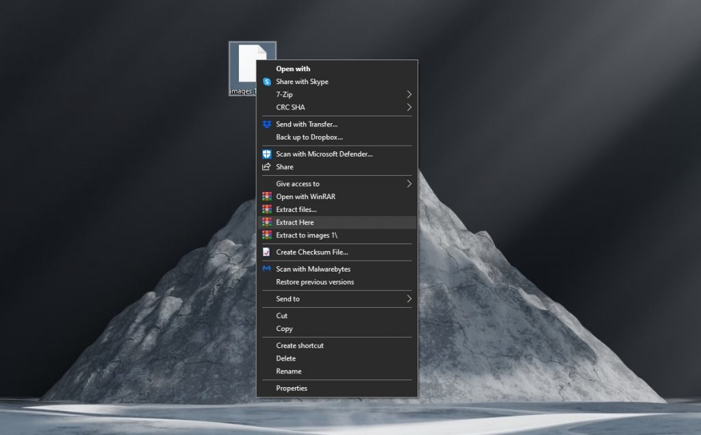 How to open TGZ files on Windows 10
