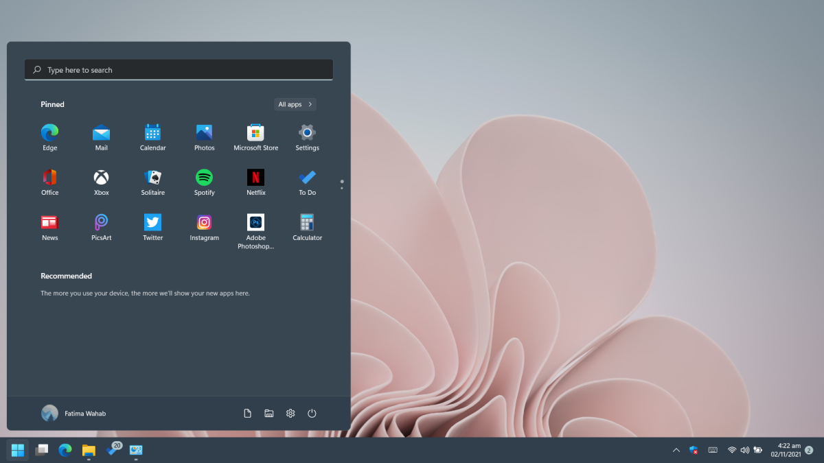 menu de pesquisa Windows 11