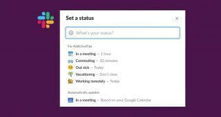 slack status