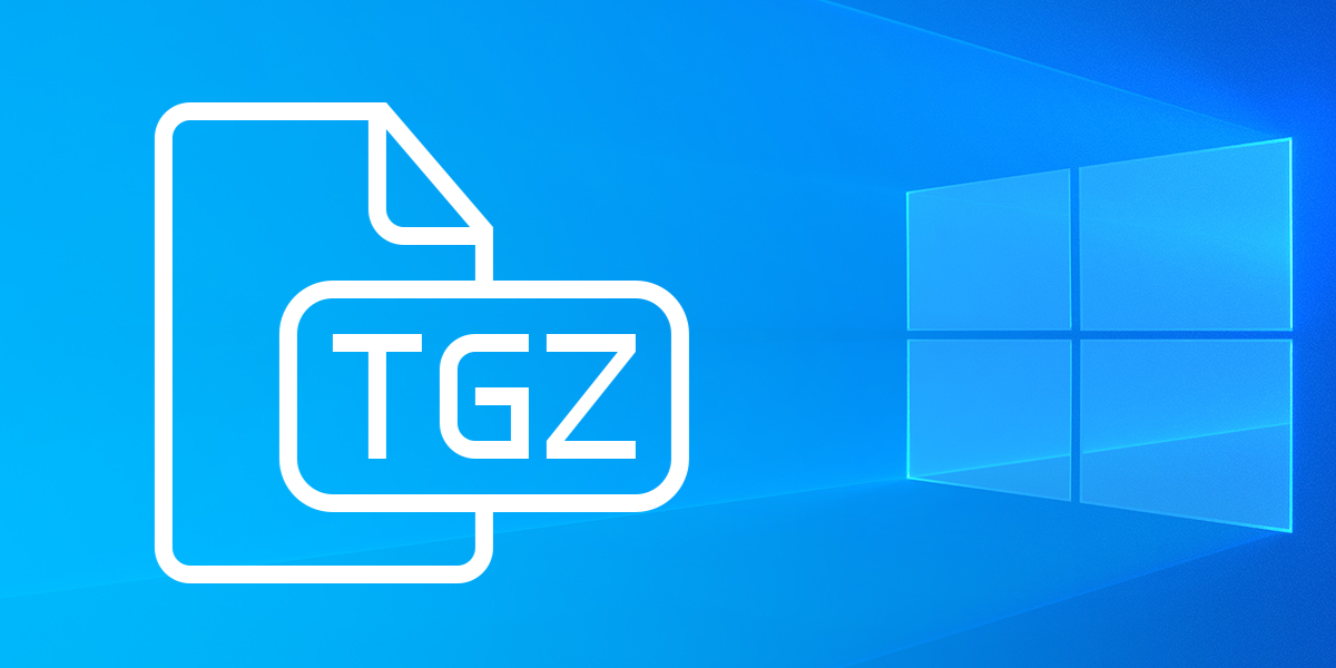 fichiers tgz windows 10