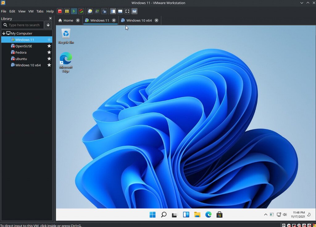 vmware ubuntu on windows 11
