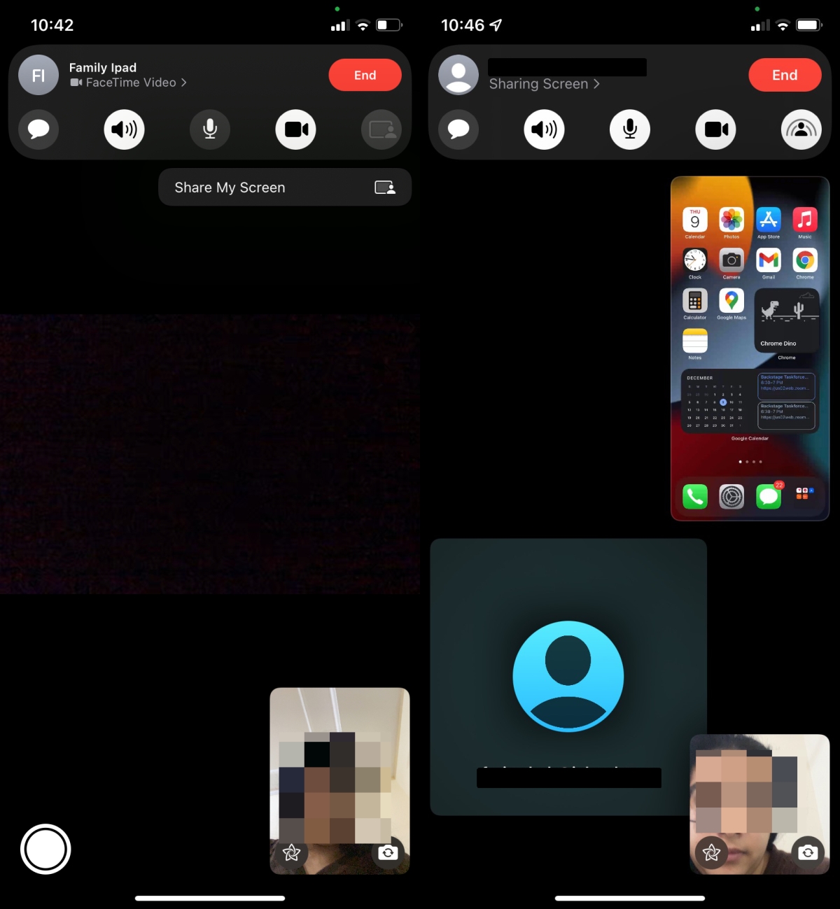 FaceTime Share screen iOS 15