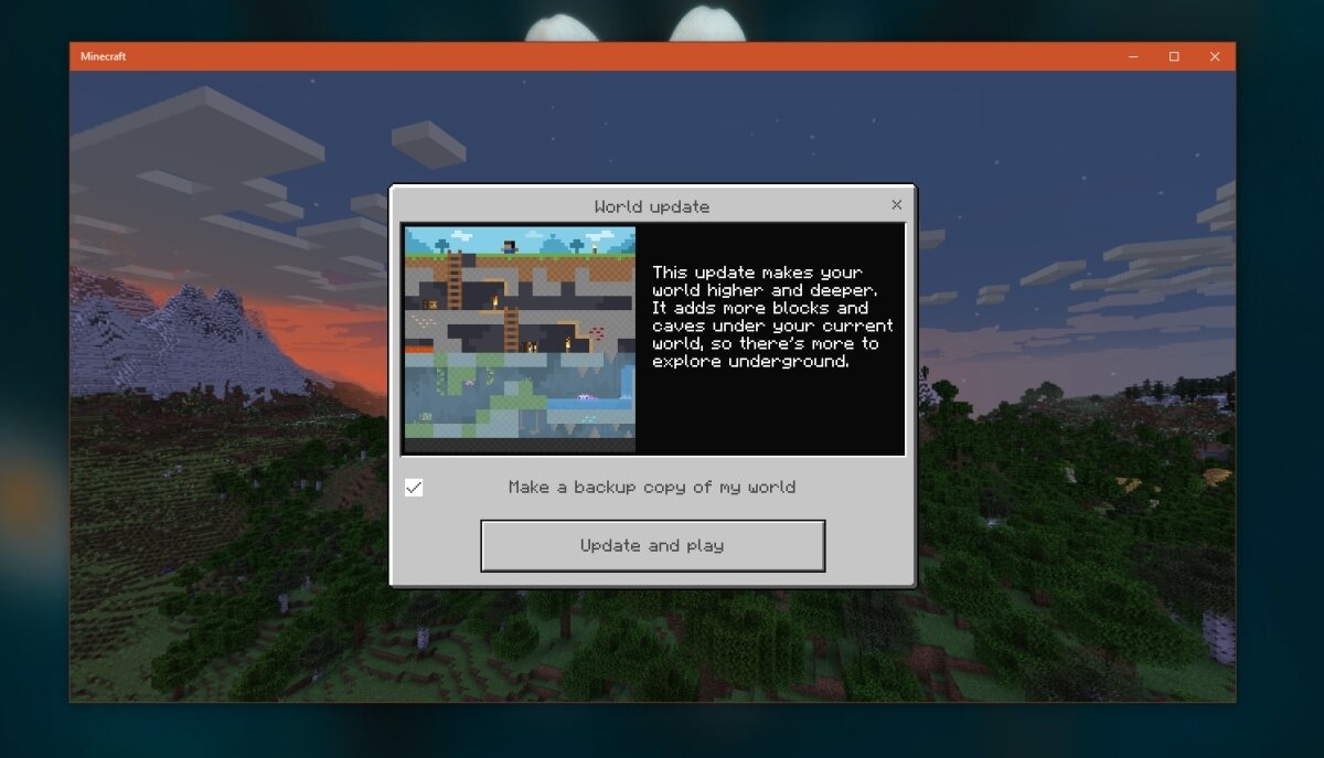 What is the latest Minecraft update?