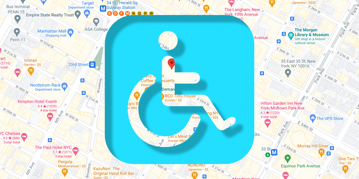 percorsi di transito accessibili su Google Maps