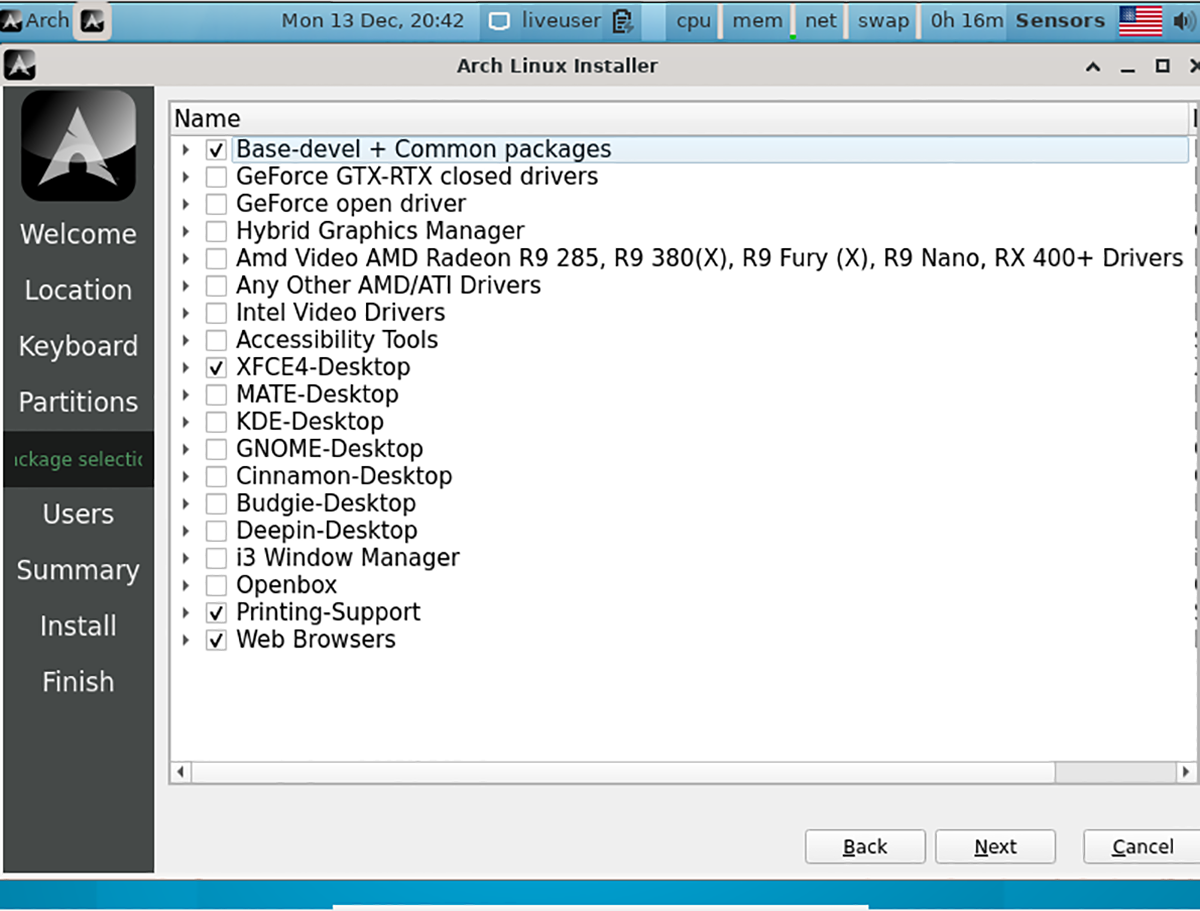 arch select packages - Come eseguire il dual-boot di Arch Linux e Windows 11