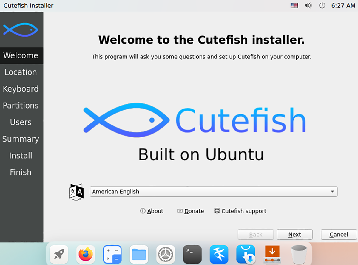 cf welcome - Come installare CuteFishOS
