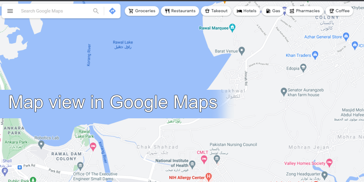 просмотр карты в Google Maps