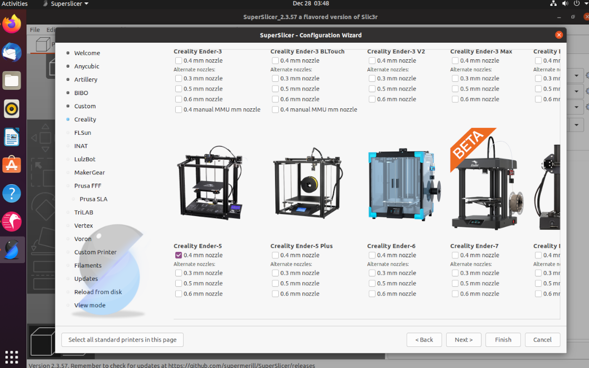 superslicer printer select - Come ottenere il massimo da una stampante 3D su Linux con SuperSlicer