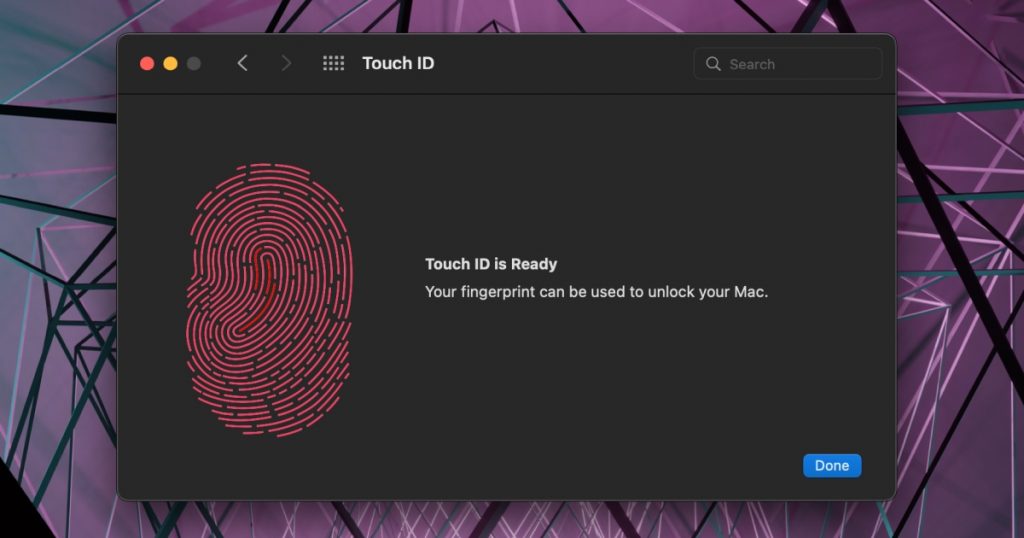 How to reset touch id on a macbook
