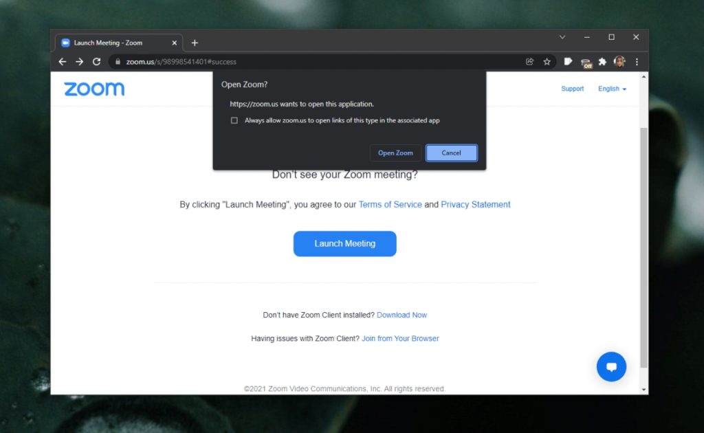 How to use the web version of zoom without the app