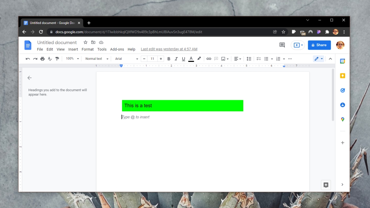 how to put text in a box in google docs