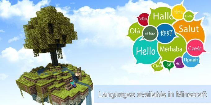 What languages are available in Minecraft?
