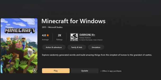 minecraft bedrock version