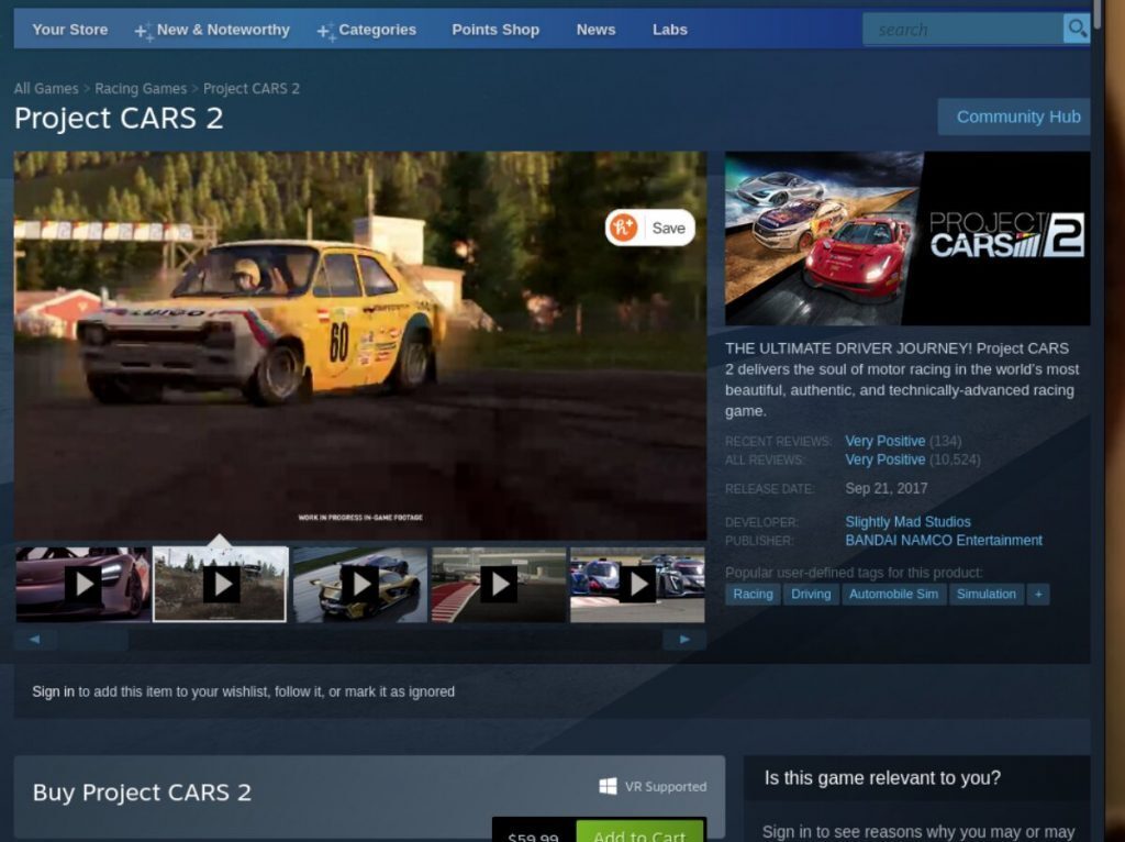 How to play Project CARS 2 on Linux