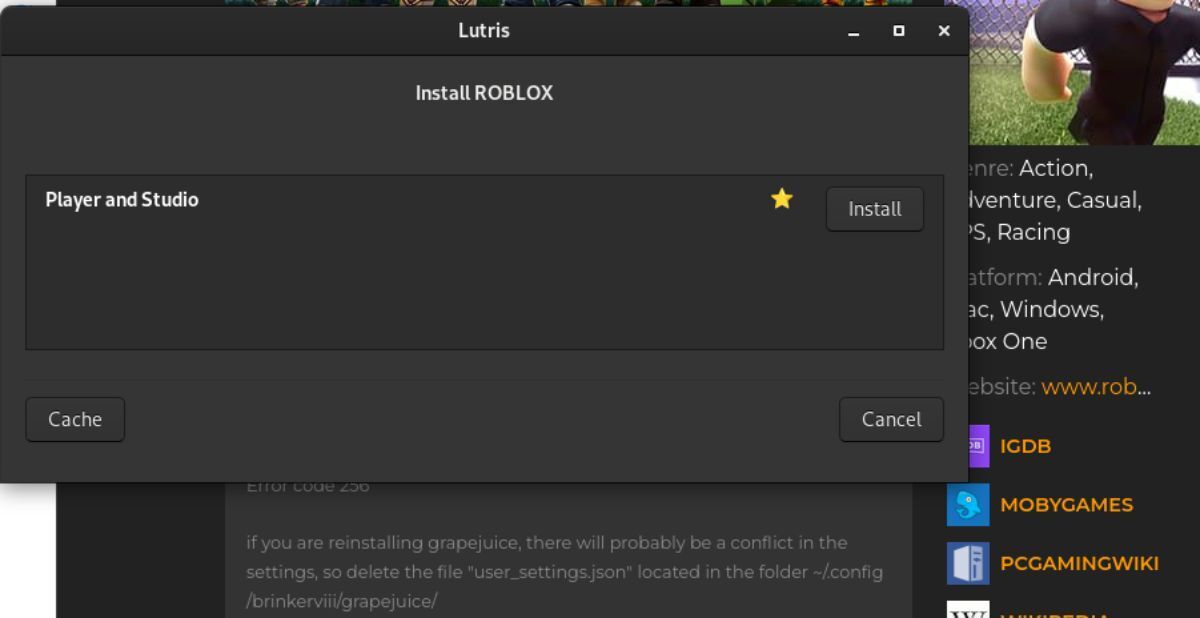ROBLOX - Lutris