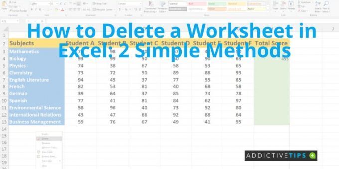 A visualization of how to delete a worksheet in Excel