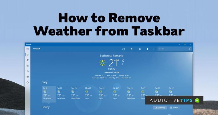 How to Remove Weather on Taskbar