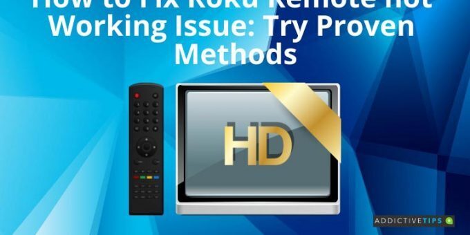 A visualization for roku remote not working