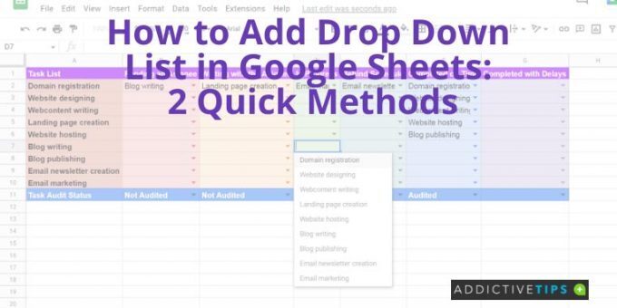 A visualization to show how to add drop down list in Google Sheets