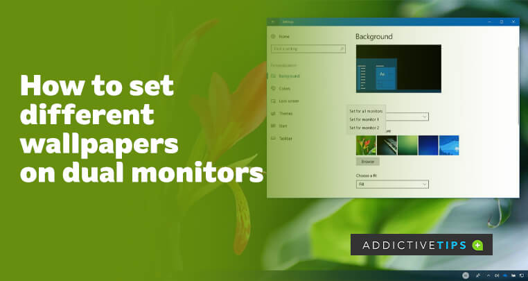 How to set different wallpapers on dual monitors