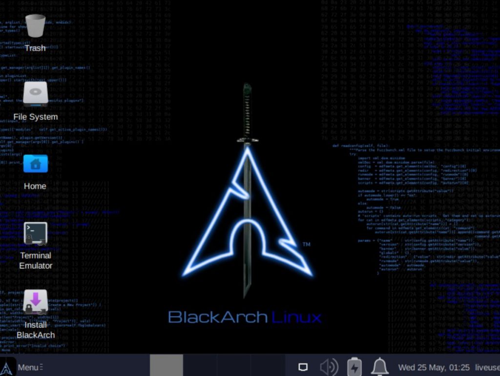 blackarch linux default user and password