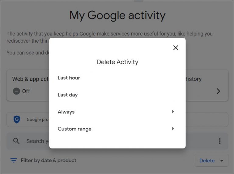 How to Clear Your Google Search Browsing History