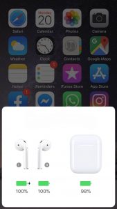 Vérifier la batterie de l'airpod
