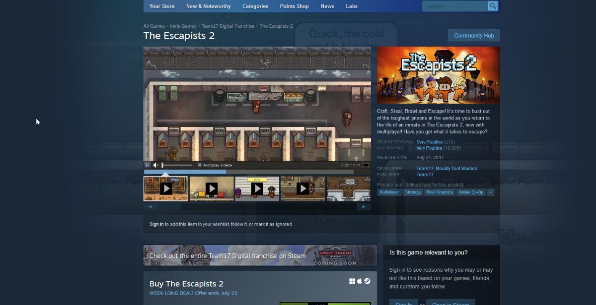 Save 75% on The Escapists 2 on Steam