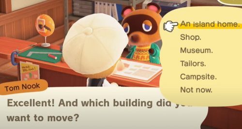 Animal Crossing relocate house option
