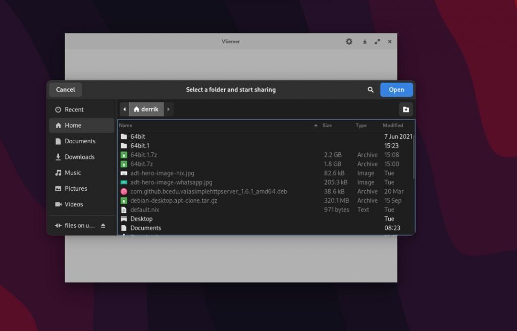 Share files fast and easy on Linux with VServer - Addictive Tips Guide
