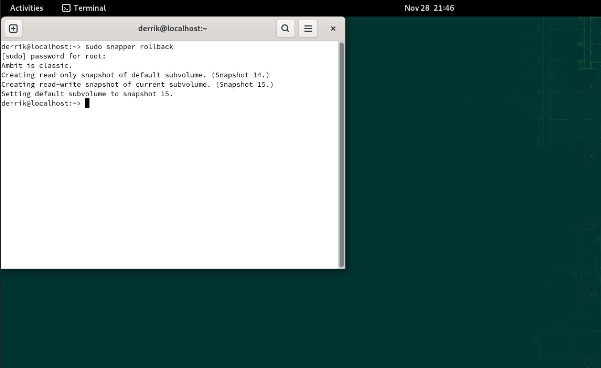 How to use snapshots on OpenSUSE Addictive Tips Guide