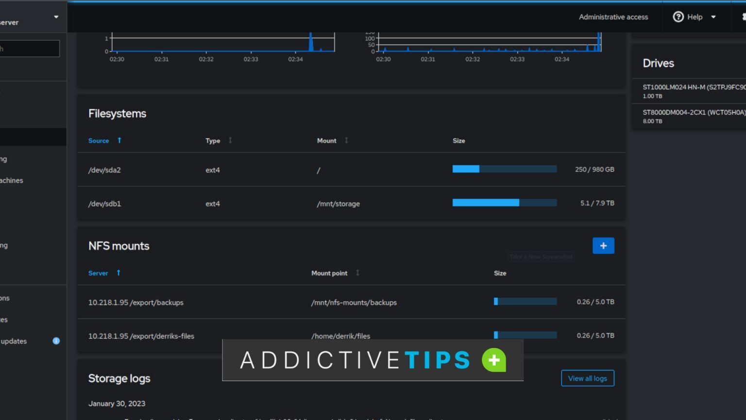 Configure NFS on a Linux server with Cockpit - Addictive Tips Guide