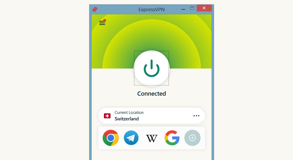 ExpressVPN connesso alla svizzera