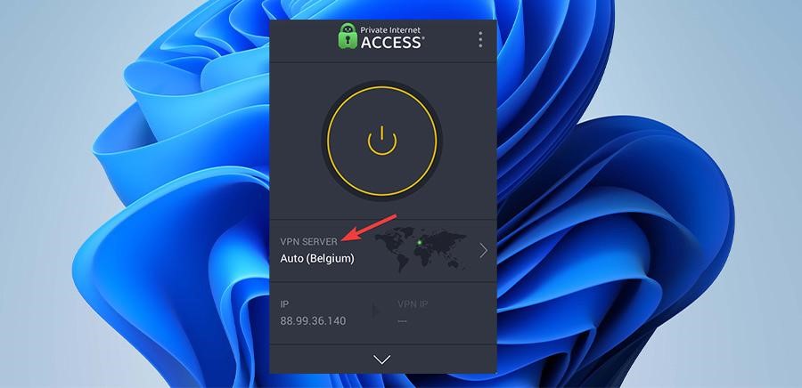 pia server select