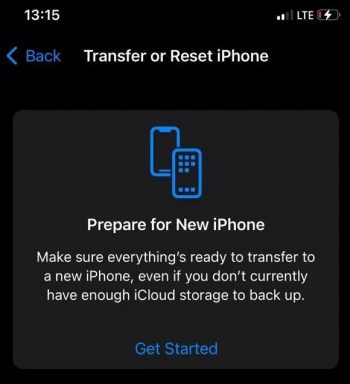 Reset iPhone screen