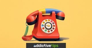 google-branded rotary phone