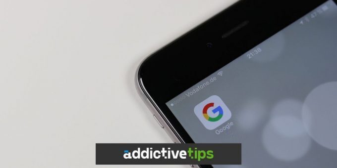 The Google icon on a smartphone home screen