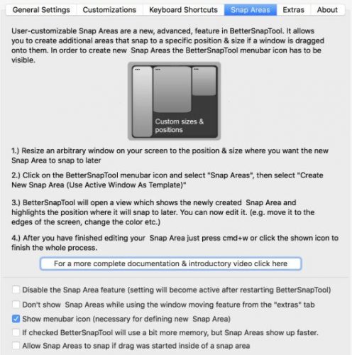 Bettersnaptool snap areas