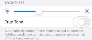 iPhone true tone