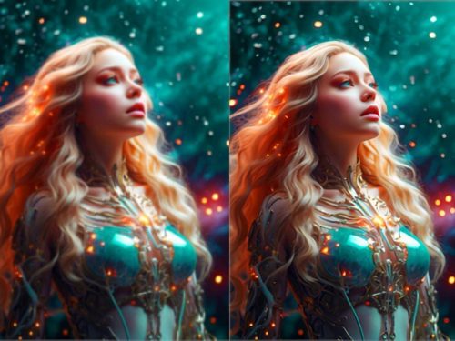 Before and after comparison of Winxvideo image enhancer